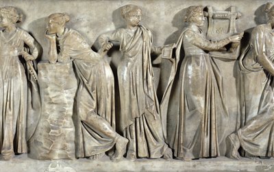 Sarcophagus of the Muses (detail) by Roman